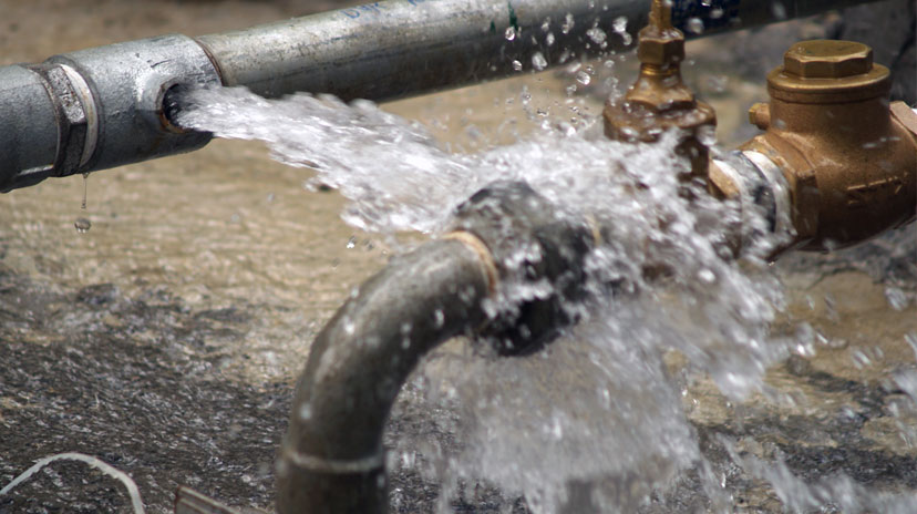 broken water pipe repairs